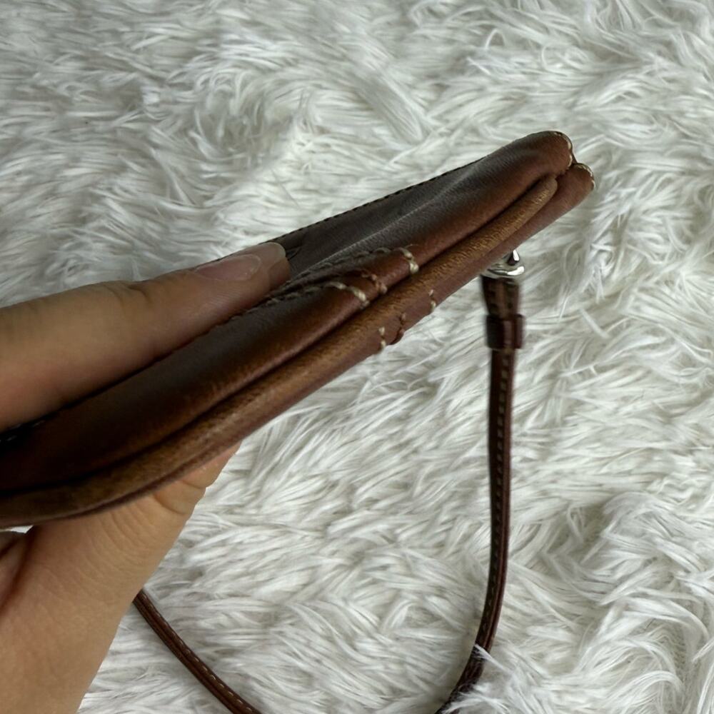 y2k COACH Leatherware Brown Wristlet - Picture 5 of 8